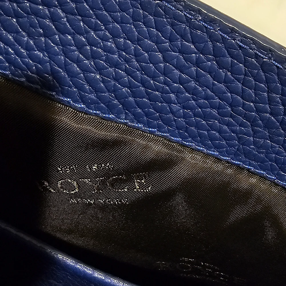 Blue Leather Underarm Portfolio -  13″ Laptop Sleeve by Royce